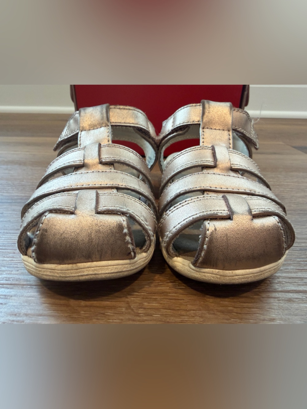 See Kai Run Metallic Rose Gold Gloria V Sandals, Toddler 10 - Picture 8 of 9